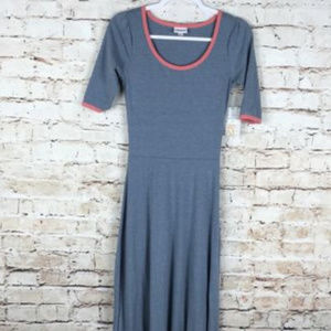 BNWT Lularoe Ana Dress Med. Heather Blue
